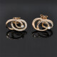 Caravanas En Oro Rosa 18K Y Brillantes Caravanas En Oro Rosa 18K Y Brillantes