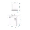 Mueble Baño Dalva Incluye Bacha Y Espejo Madera Premium ® Blanco Mueble Baño Dalva Incluye Bacha Y Espejo Madera Premium ® Blanco