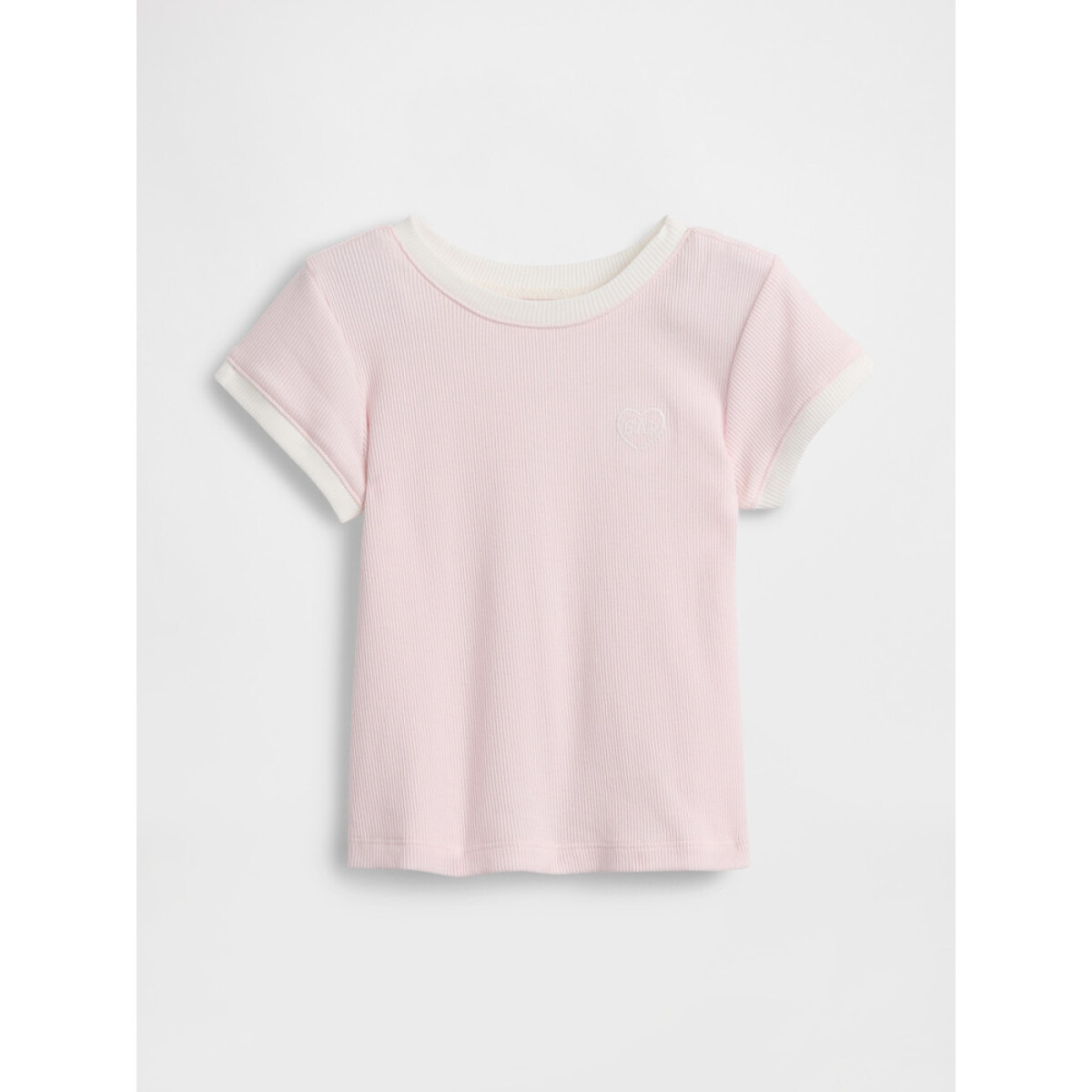 V-JPN IE RIB RINGER TEE - CHERRY BLOSSOM 