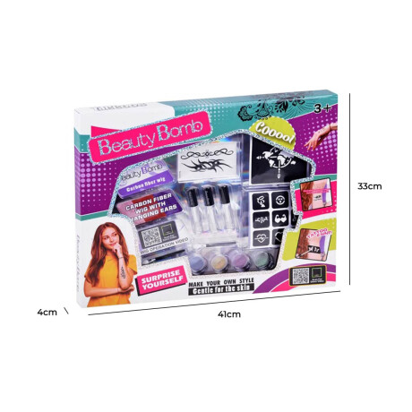 Set Completo Belleza Para Tatuajes Temporales Niña Jug027016
