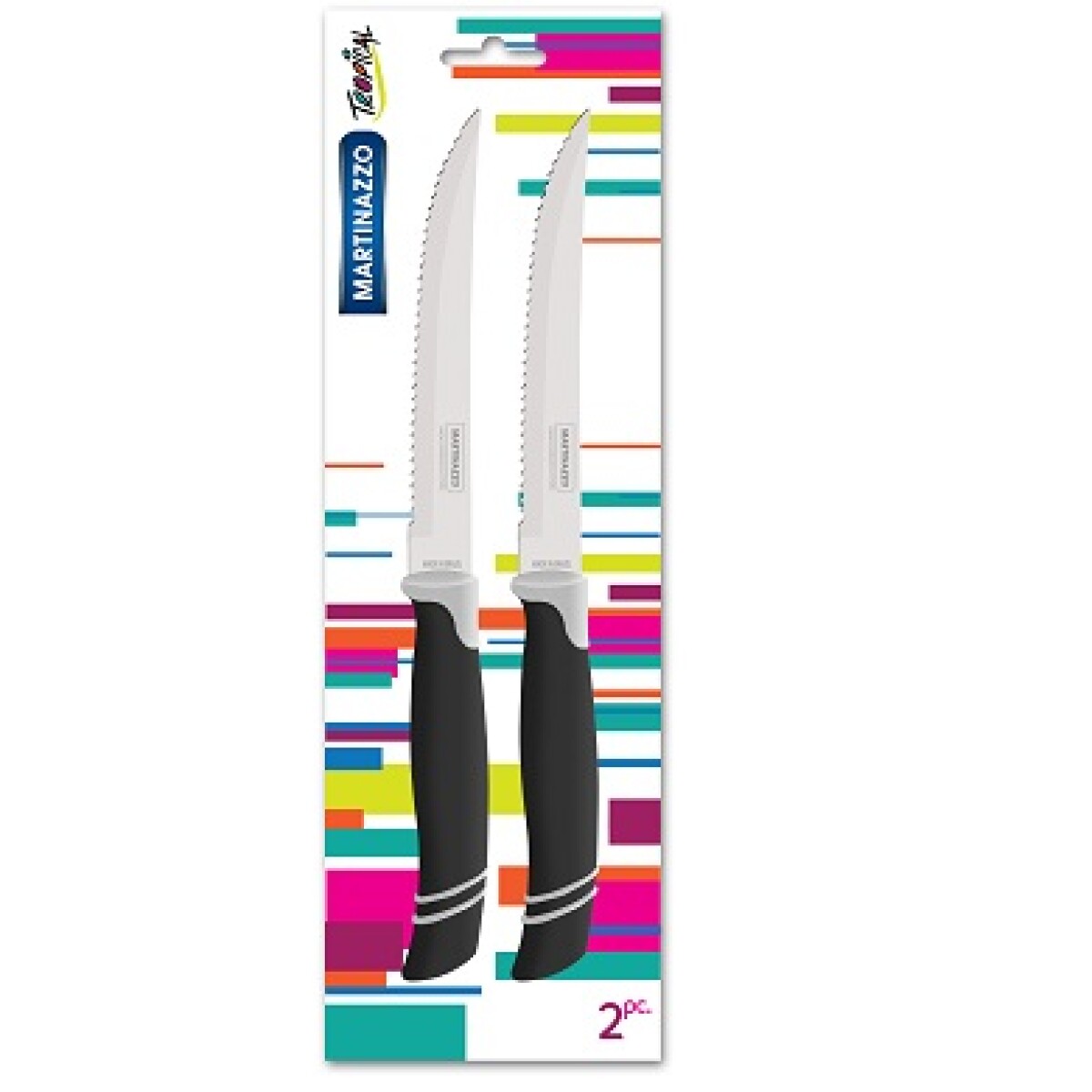 Tropical Set 2 Cuchillos Negro/Blanco 22235-56 