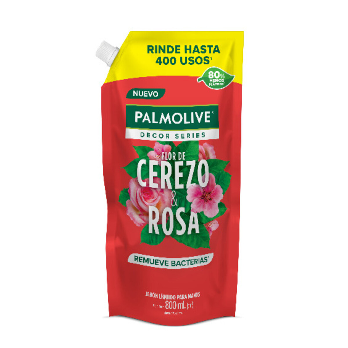 Jabón Líquido Palmolive Cerezo Y Rosa Doypack 