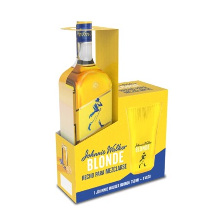 Pack Whisky Johnnie Walker Blonde Label 750ML + 1 Vaso 001