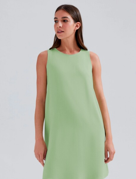 VESTIDO CORTO SIN MANGAS VERDE