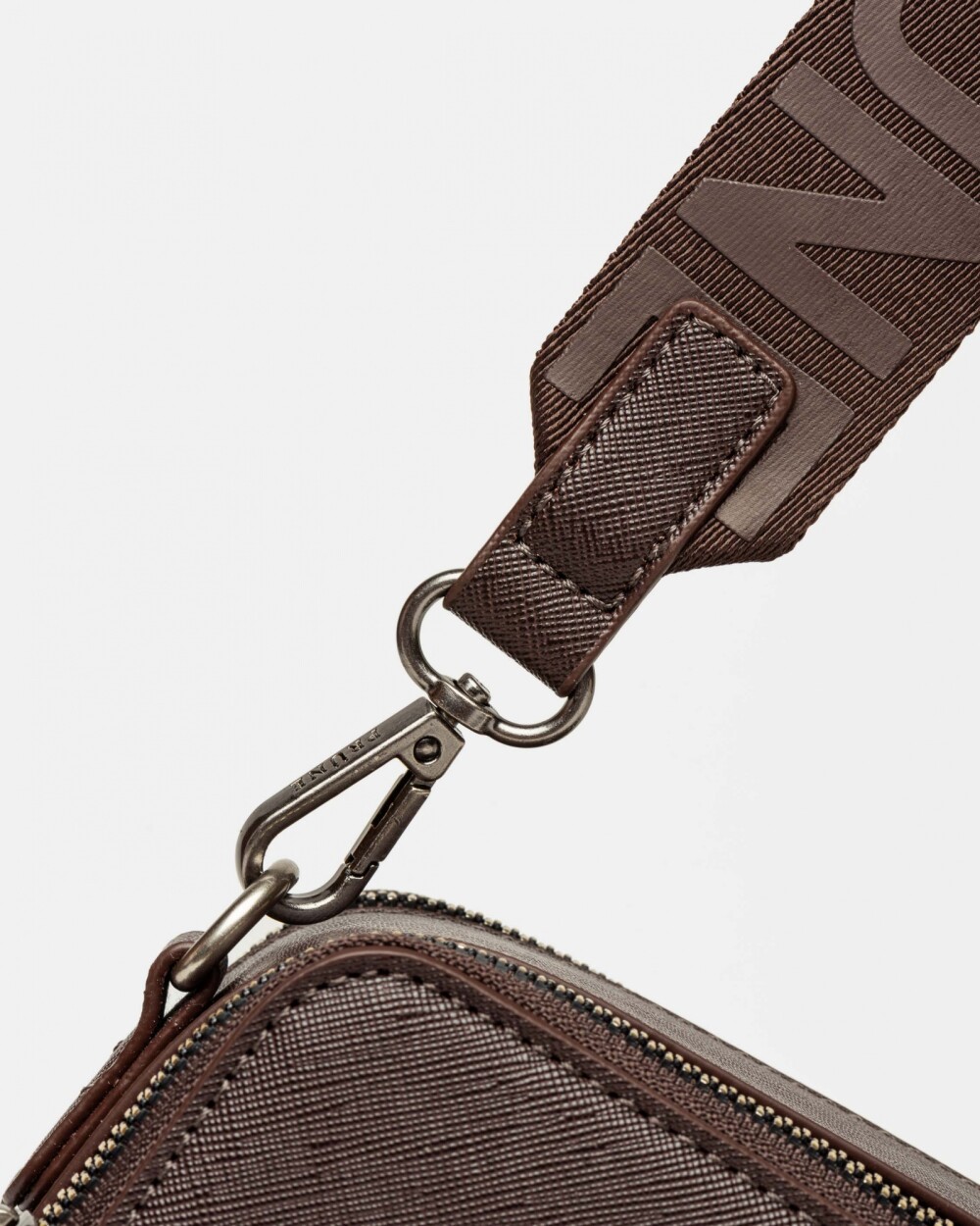 Bandolera New Penny en efecto cuero zaffiano Pistacho