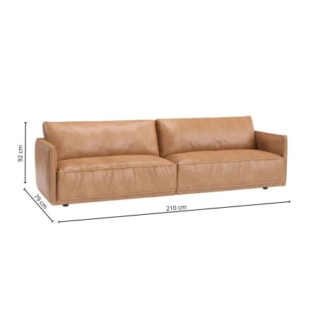Sillon 3 cuerpos Cuero Natural Romeo Sillon 3 cuerpos Cuero Natural Romeo
