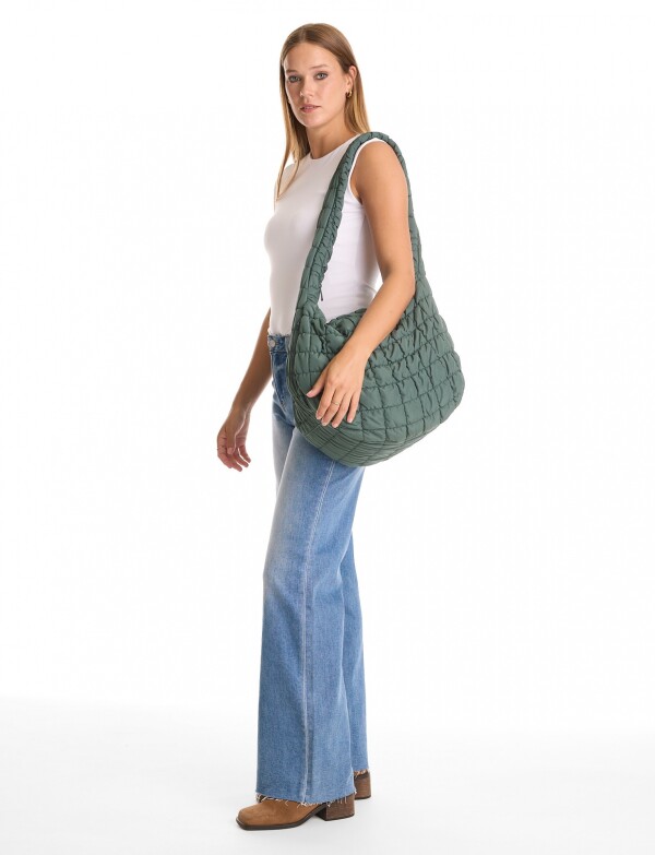Bolso Capitoneado VERDE OSCURO