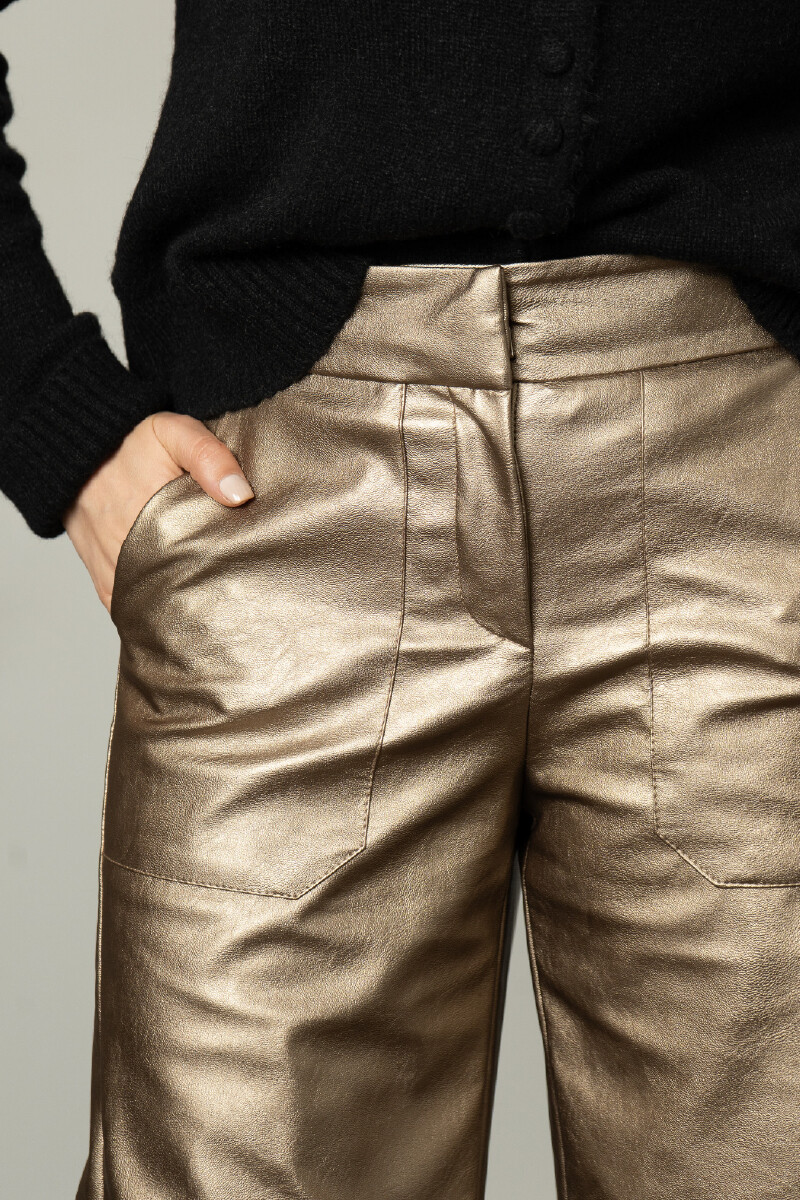PANTALON P117C/25 CON PRETINA SIN PASACINTO SIL BOL PLAQUE Dorado