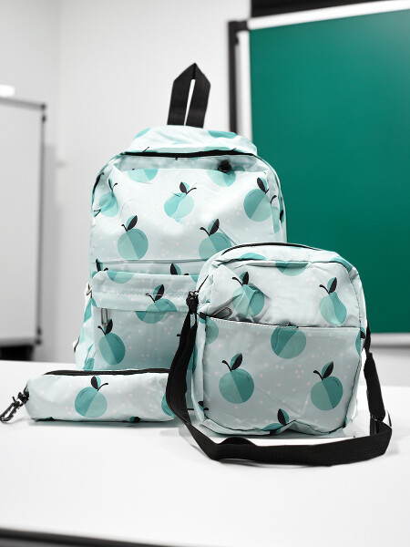 MOCHILA SET X 3 VERDE AQUA