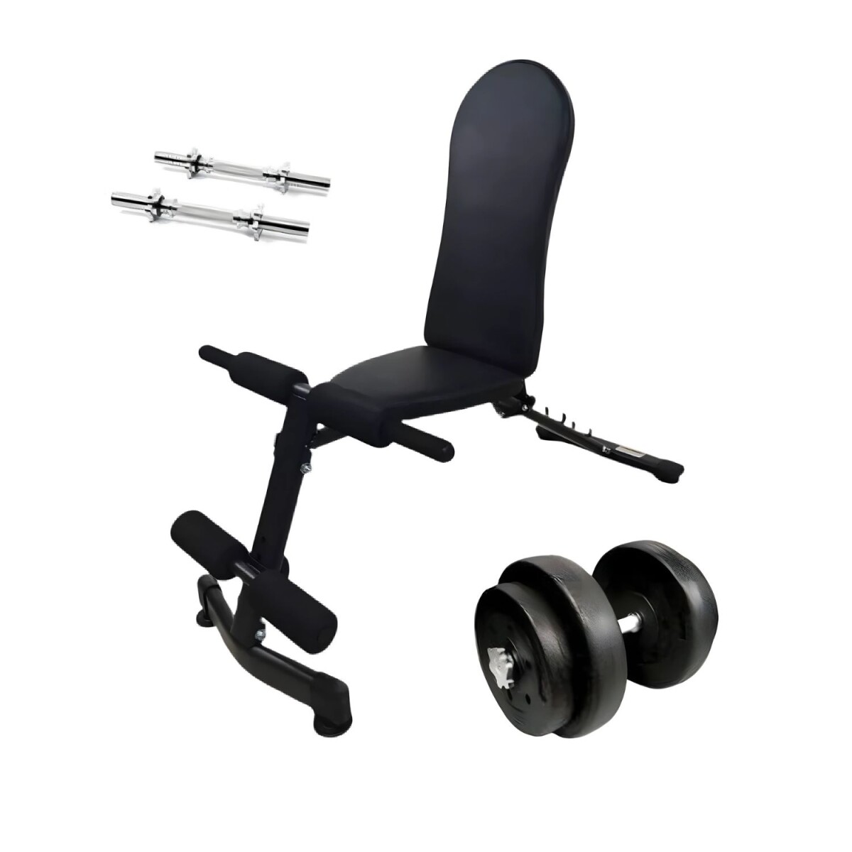 Combo Banco + Mancuernas con 40Kg en Discos de Pesas 