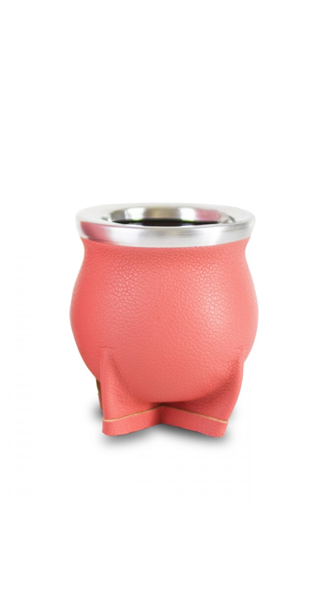 MATE DE CERÁMICA CHICO DELTA - CORAL PINK GRANEADO FINO 