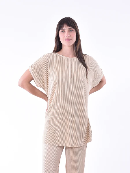BLUSA MALLORCA BEIGE CLARO