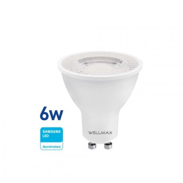 Lampara Led Dicroica GU10 - 6W Luz Fría Wellmax Lampara Led Dicroica GU10 - 6W Luz Fría Wellmax