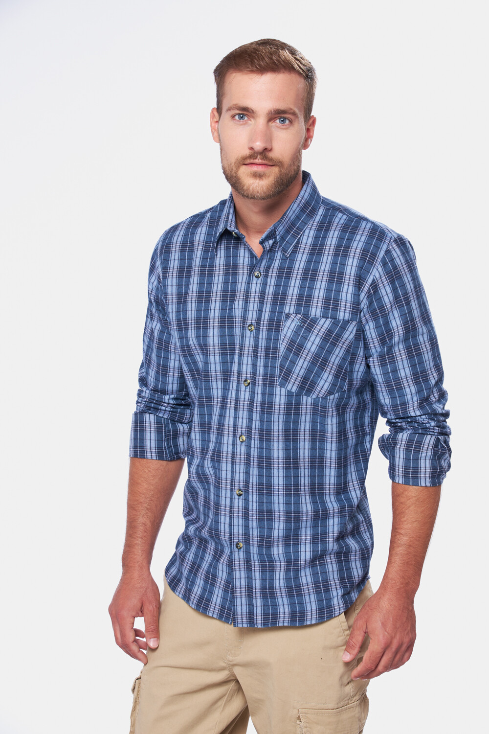 CAMISA DE VIYELA A CUADROS Unico