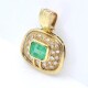 Colgante oro 18k brillantes y esmeralda Colgante oro 18k brillantes y esmeralda