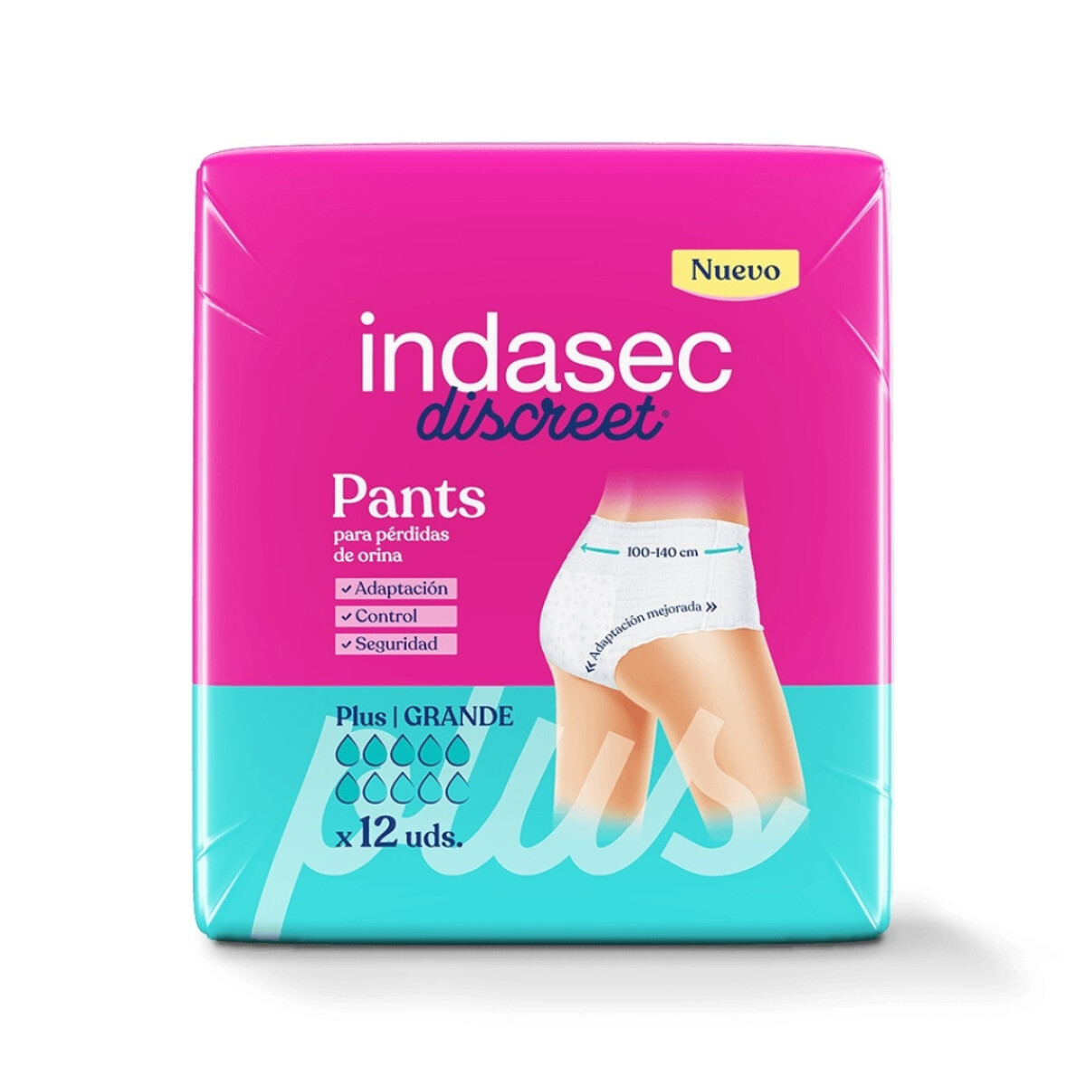 Ropa Interior Absorbente Plus Grande x 12 Unidades – Indasec 