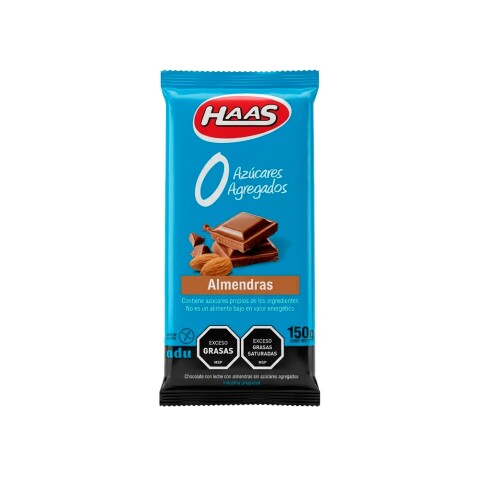 Chocolate con Almendras 0% Azúcar 150g Haas Choco Almendras 0% 150g Haas
