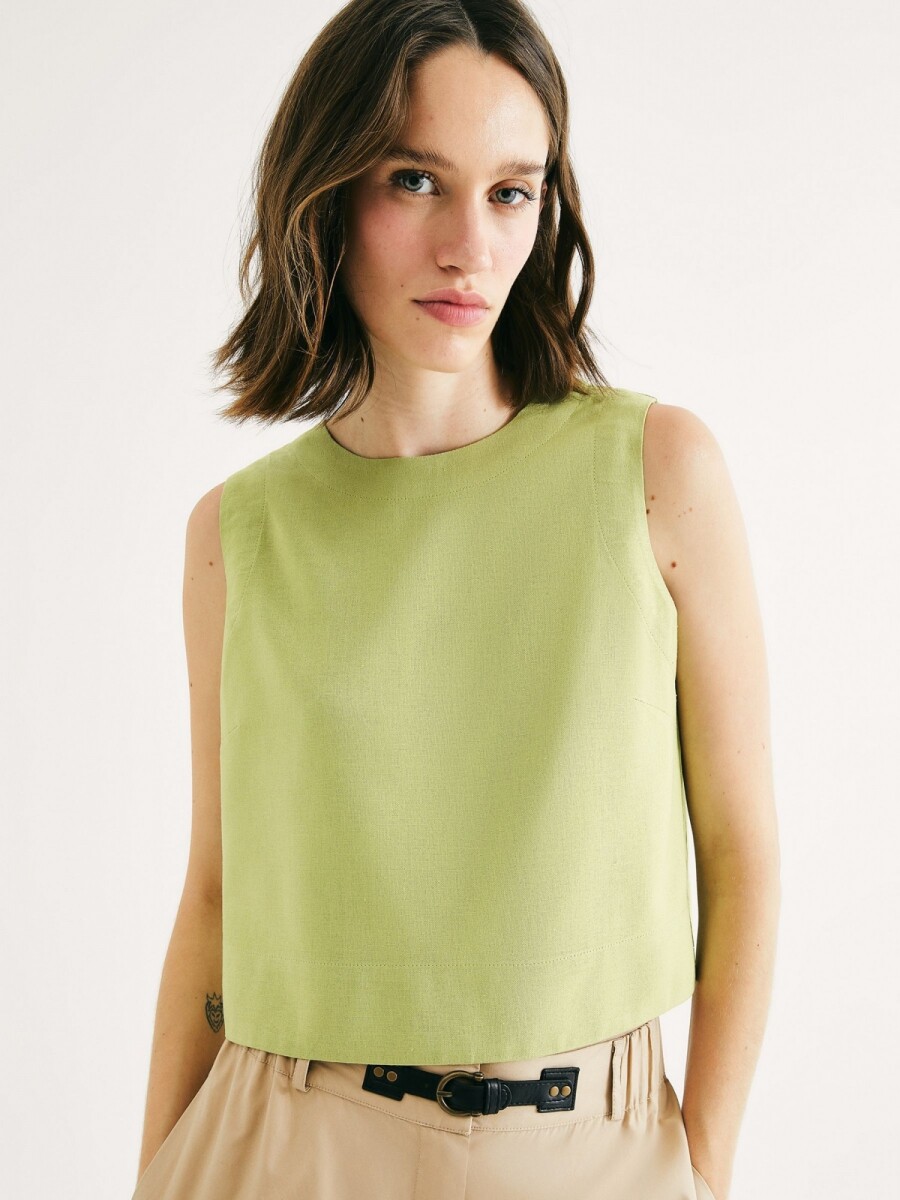 BLUSA MANGA CORTA - VERDE 