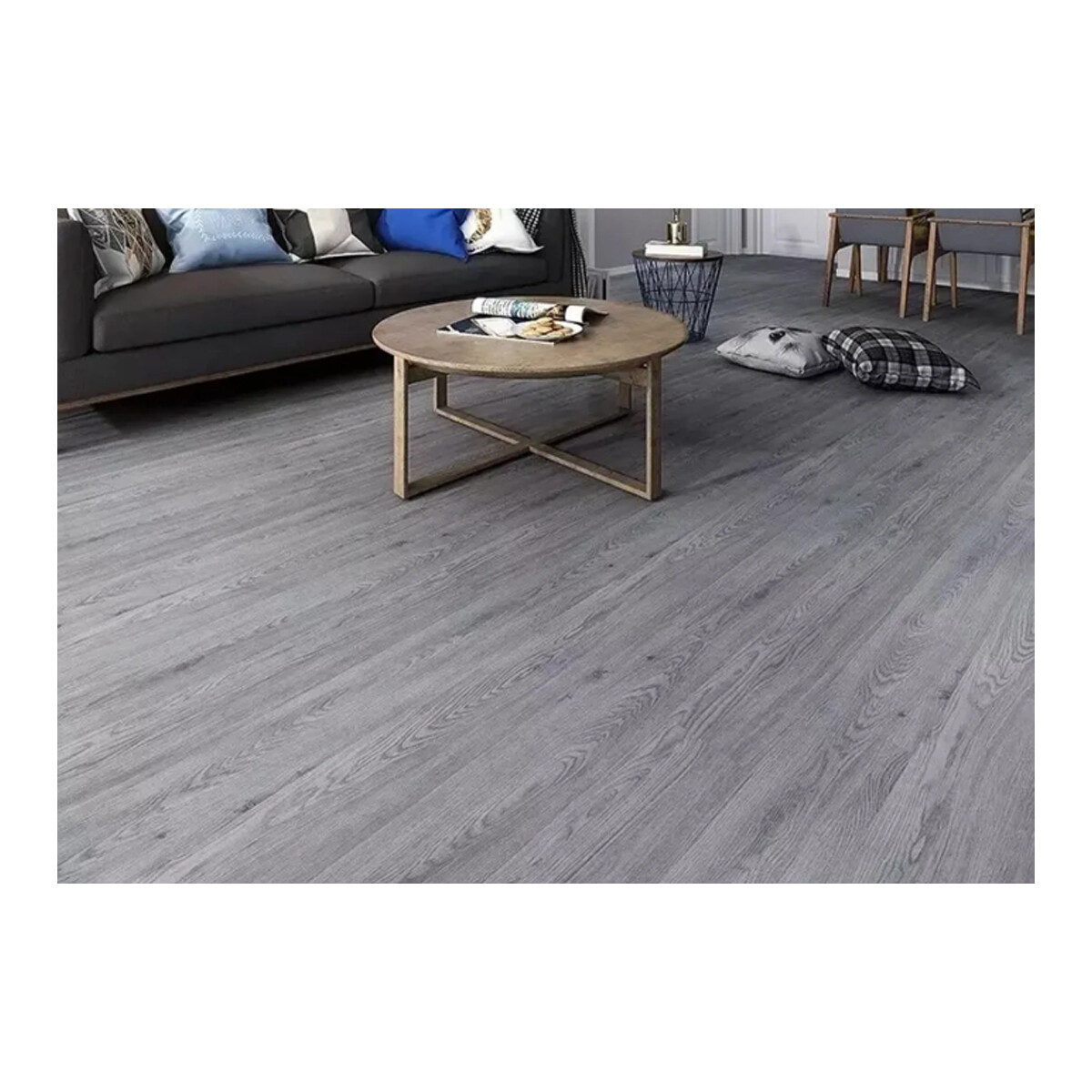 Vinílico autoadhesivo piso PVC 1m2 = 7 placas - Gris 