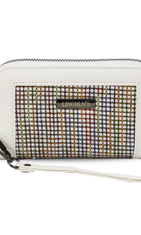 BILLETERA LORENZA HILOS MULTICOLOR C/ARENA