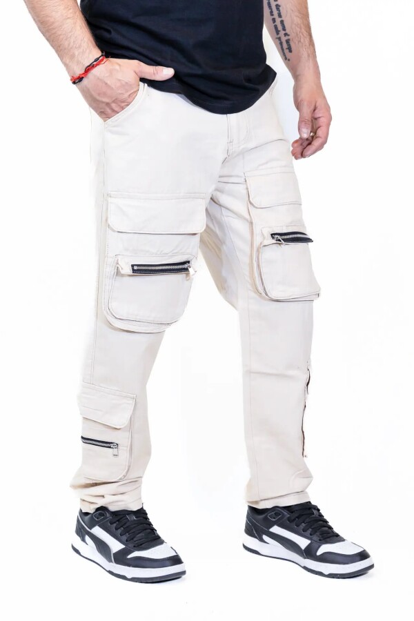 Cargo gabardina Crudo