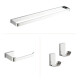 Set Accesorio Baño Toallero Y Percha Linea Brillo Cromo