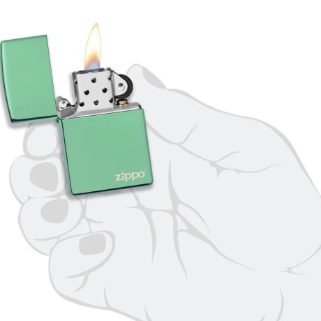 Encendedor Zippo High Polish verde con logo - 28129ZL Encendedor Zippo High Polish verde con logo - 28129ZL