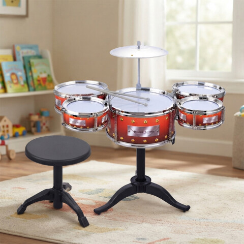 Batería Musical Completa con Banqueta 43 x 27 cm U