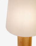 Lámpara de pie Marga de madera maciza con acabado natural con acabado natural