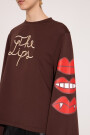 Remera Lips Marron