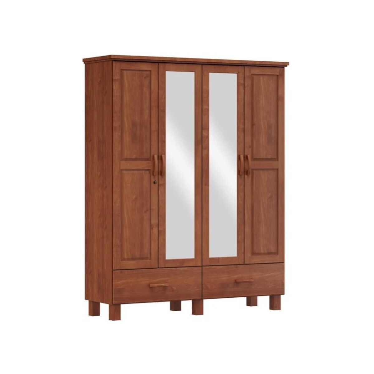 ROPERO FINESTRA BRONZE 4 PUERTAS 2 CAJONES CON ESPEJO IMBUIA 