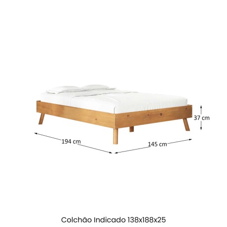 CAMA 2 PLAZAS MADERA NATURAL-BEIGE FLORIDA