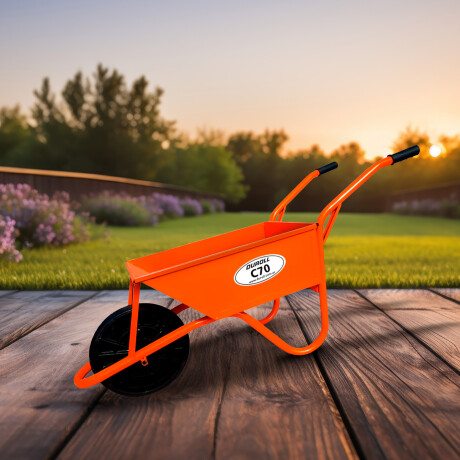 CARRETILLA CALIBRADA 70 LTS REF DUROLL RUEDA MACIZA N/a