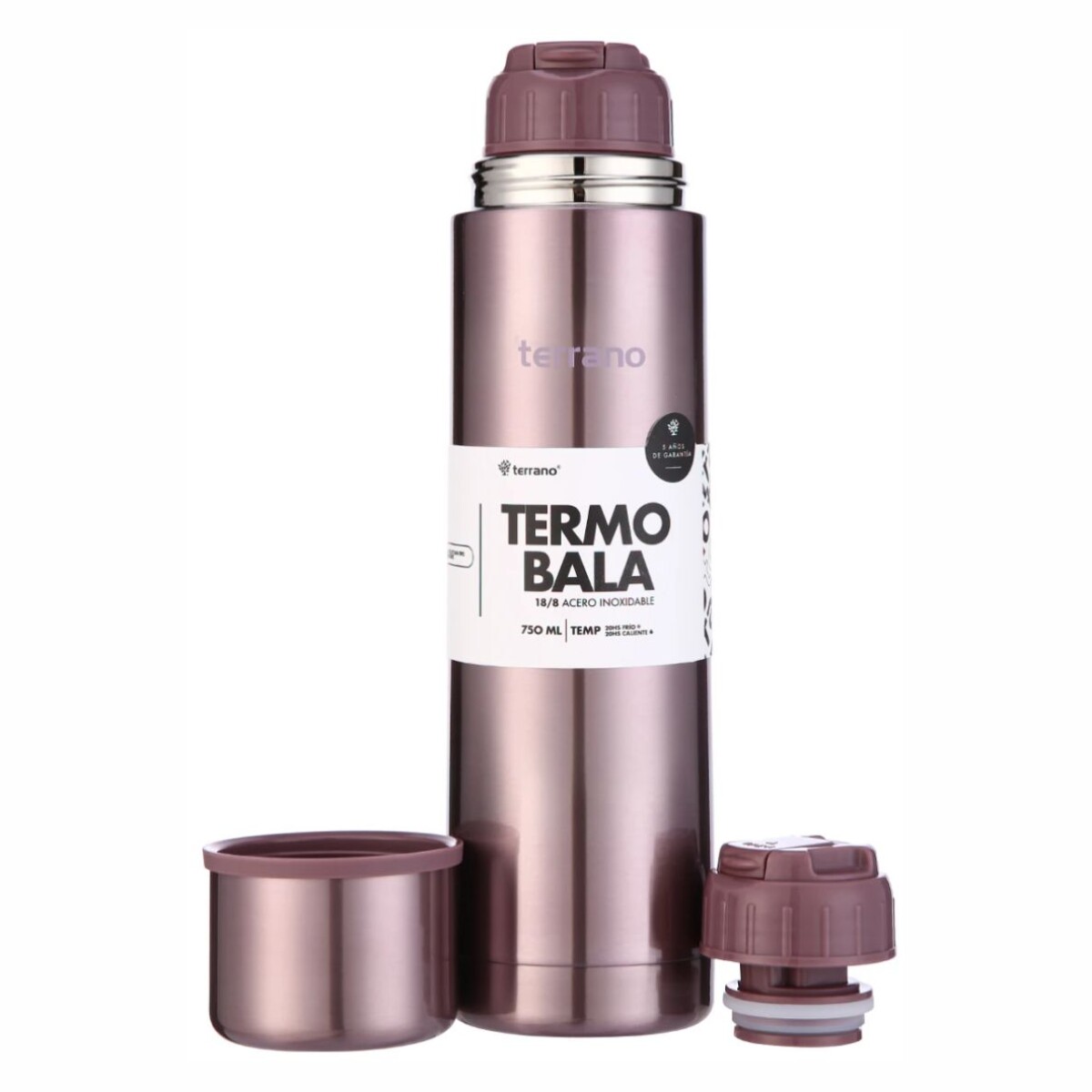 TERMO TERRANO BALA 750ML - LILA METAL 