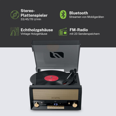 Tocadiscos Muse MT110B Bluetooth Radio FM y CD Tocadiscos Muse MT110B Bluetooth Radio FM y CD