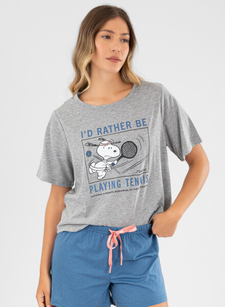 Snoopy tennis pj Gris