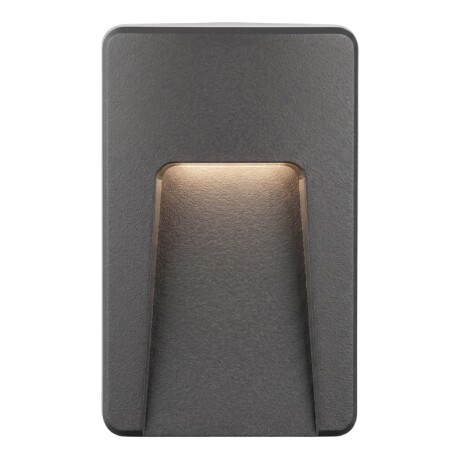 ARTEFACTO EXTERIOR DE PARED RECTANGULAR MOREIRA 3W Luminaria De Exterior De Pared Rectangular Moreira 3W Gris