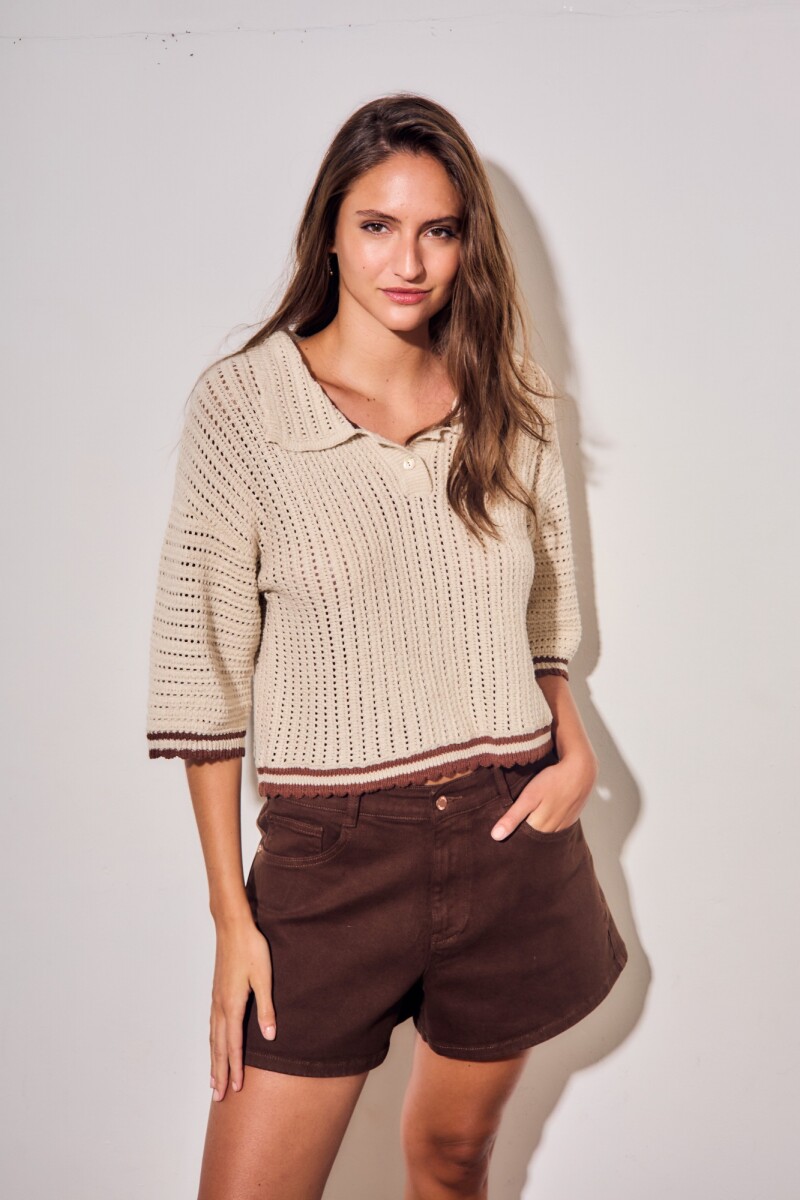 Sweater Polo Chocolate