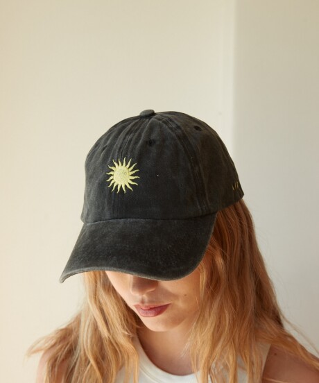 CAP SUN WASHED BLACK