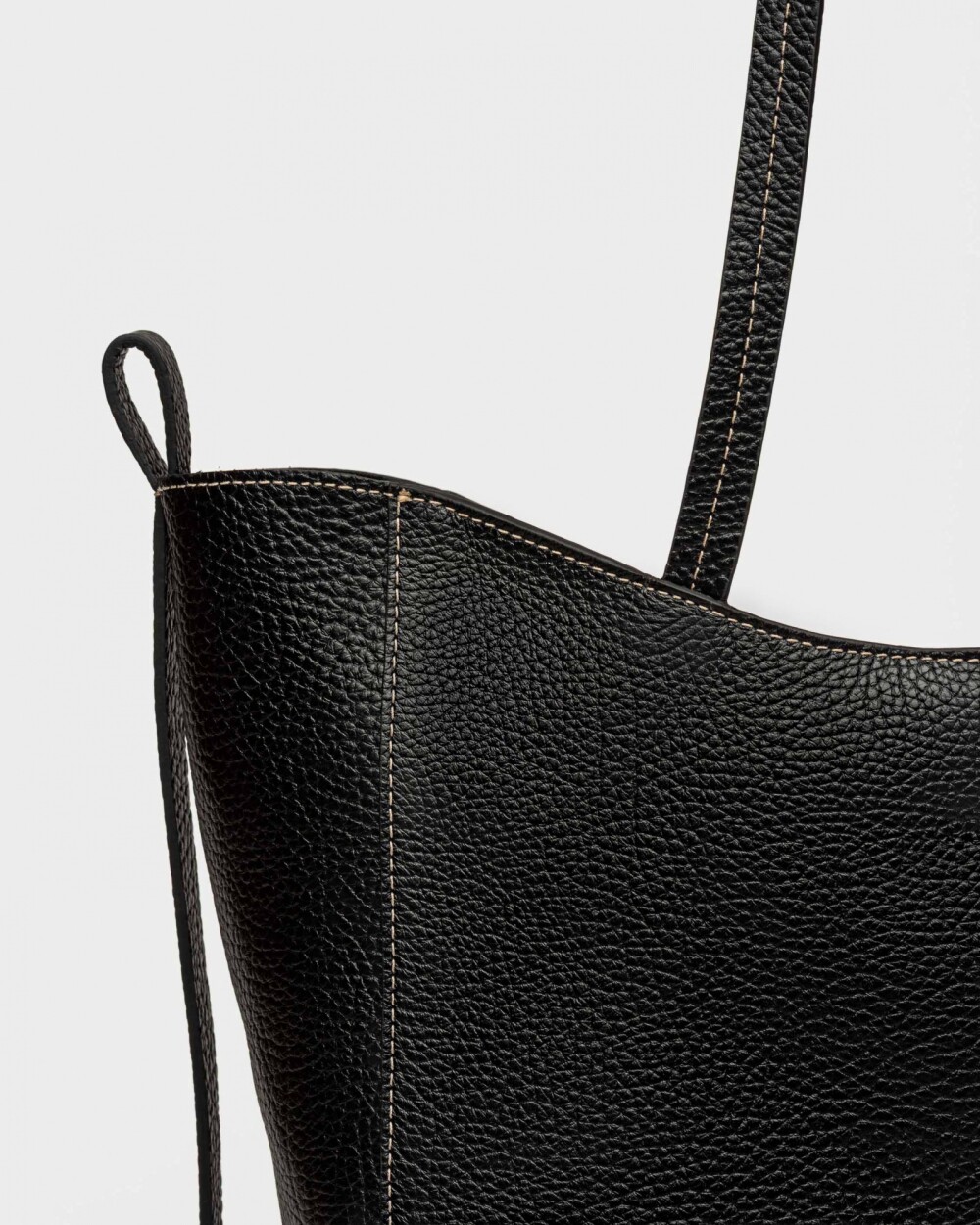 Shopper Cadiz en cuero graneado Negro