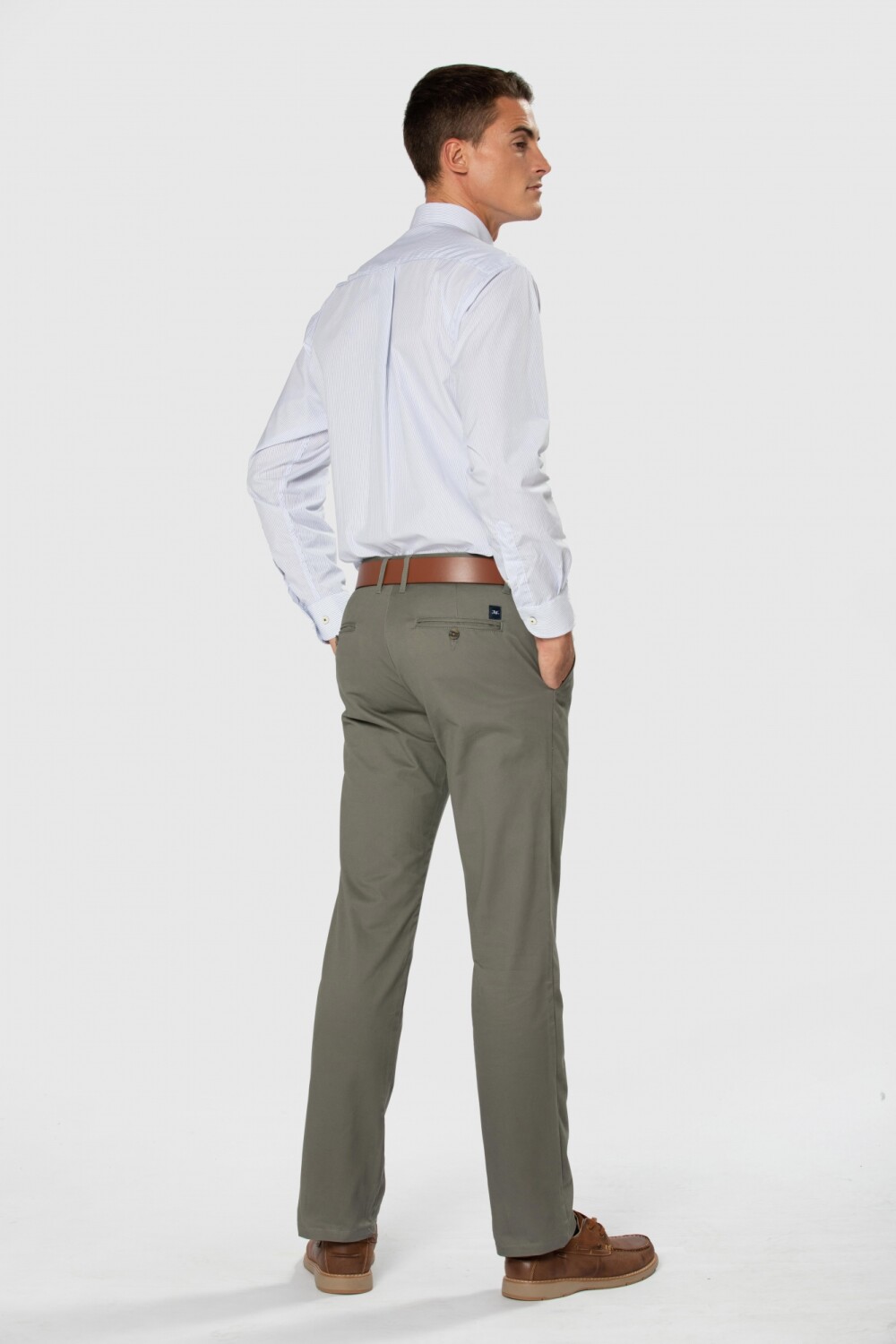 PANTALÓN CLÁSICO GABARDINA Verde