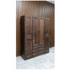 Ropero Madera Pino Macizo 6 Puertas Placard - Nogal Ropero Madera Pino Macizo 6 Puertas Placard - Nogal