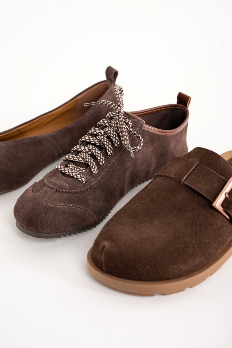 Zapato Gamuza Chocolate