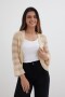 Cardigan rayado BEIGE