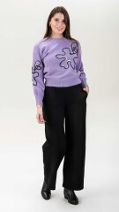 Sweater Flor Violeta