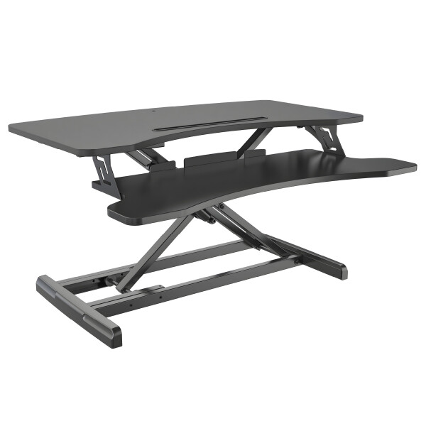 Escritorio Elevable Doble Regulable Altura Hybridesk Compu Color Negro