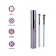 Brocha para ojos con estuche 5pcs plateado