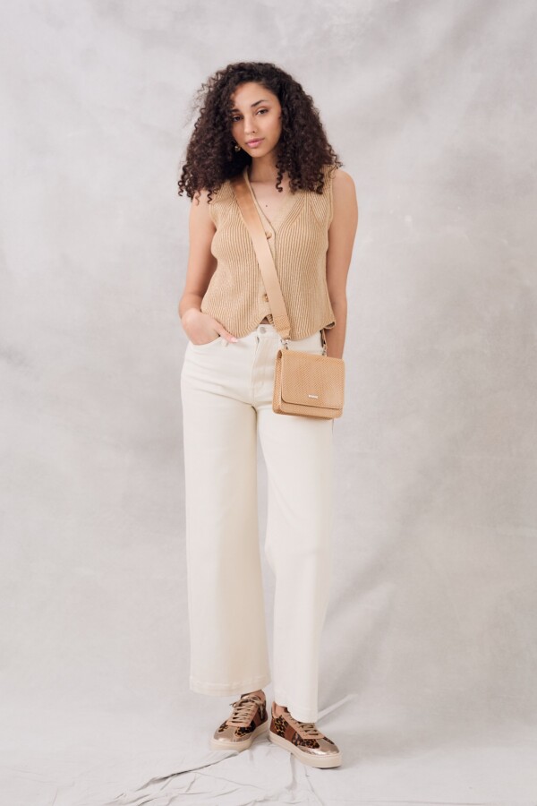 Chaleco Lurex Camel