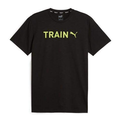 Mens Graphic Tee Train Puma - Hombre Black/lime