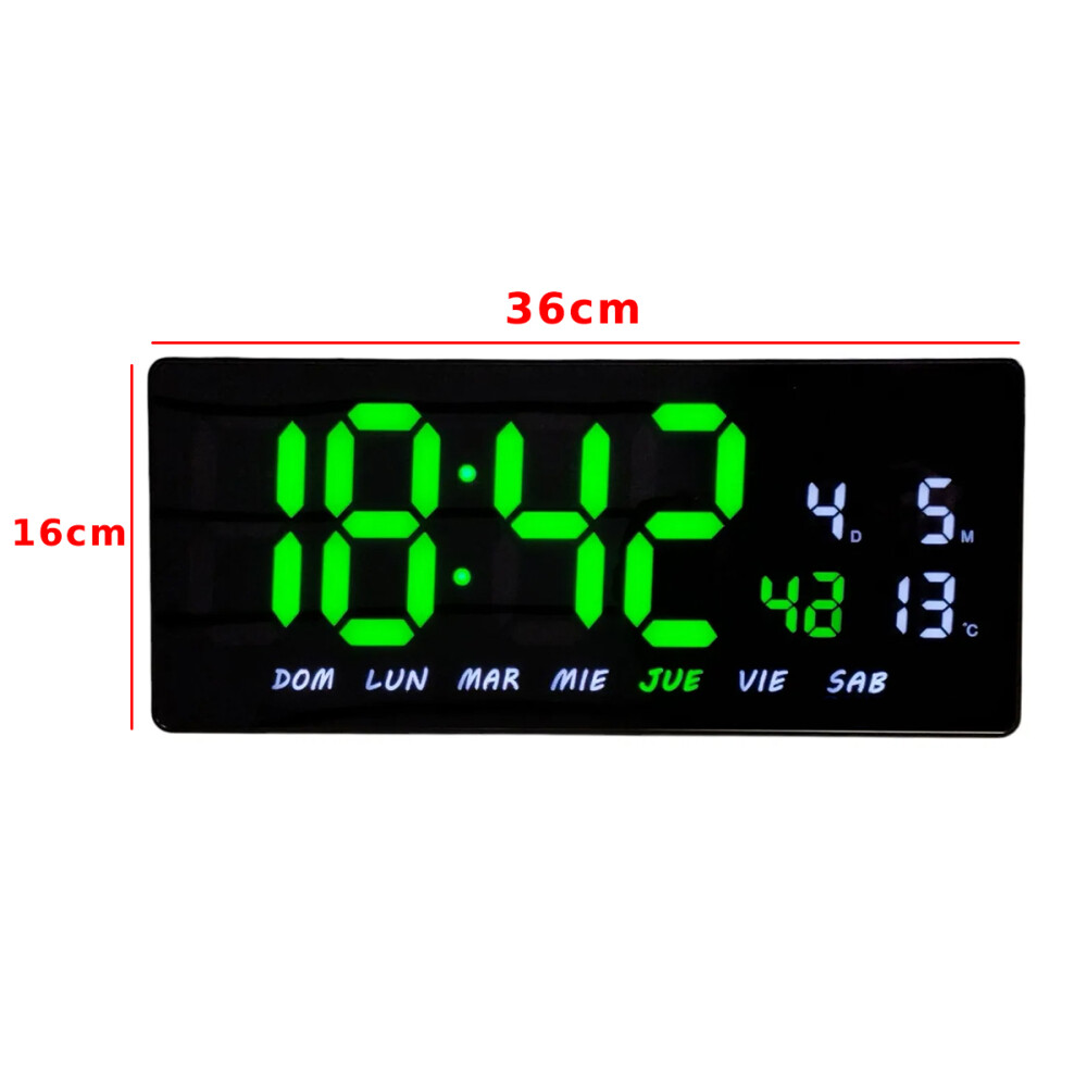 Reloj De Pared Digital 36cm Azul